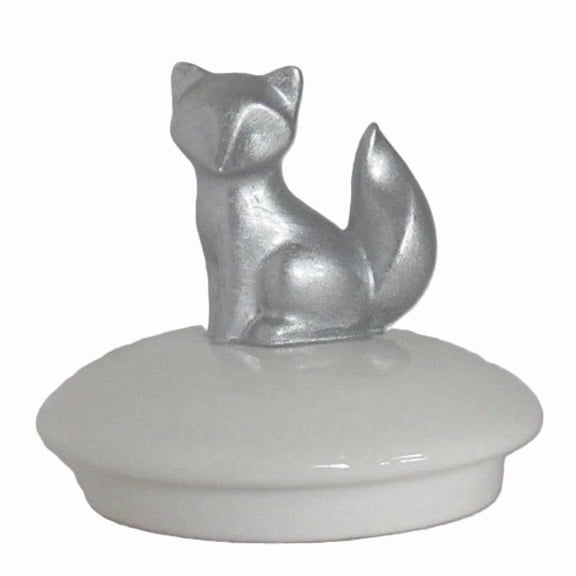 Yankee Candle SILVER FOX Ceramic Candle Jar Topper