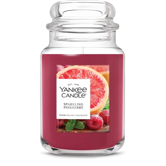 Yankee Candle Sparkling Pinkberry Original Large Jar Scented Candles, 22 oz