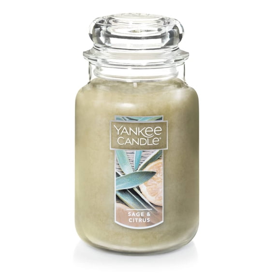 Yankee Candle Sage & Citrus Original Large Scented Jar Candle, 22 oz