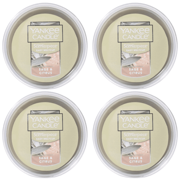 Yankee Candle Sage & Citrus Scenterpiece Easy MeltCup (Pack of 4)