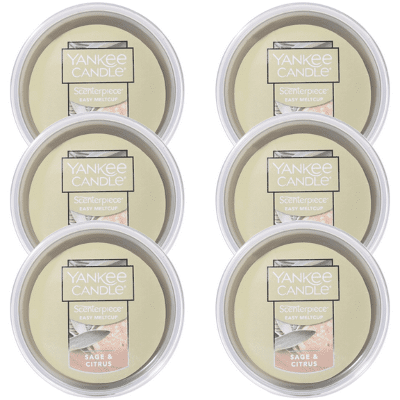 Yankee Candle Sage & Citrus Scenterpiece Easy MeltCup (Pack of 6)