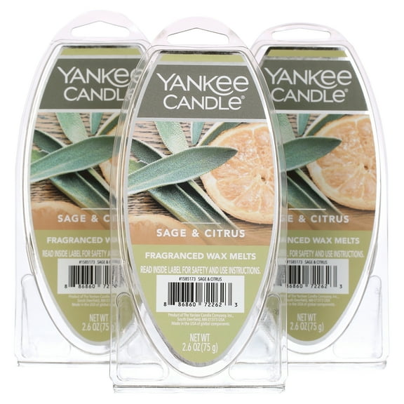 Yankee Candle Sage & Citrus Wax Melts, 3 Pack