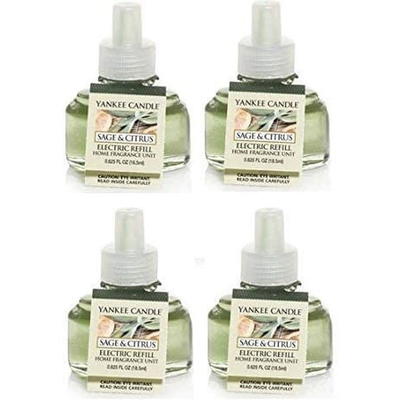 Yankee Candle Sage and Citrus ScentPlug Refill 4-Pack