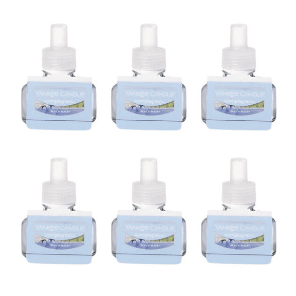 Yankee Candle Scent Plug Refill, Beach Walk (Pack of 6)