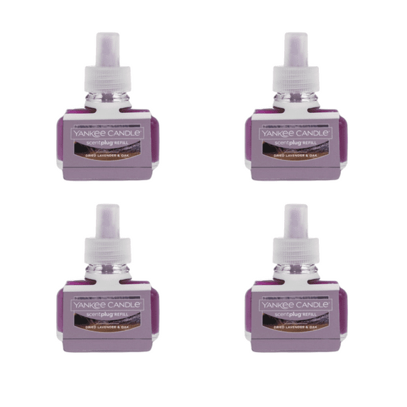 Yankee Candle Scent Plug Refill, Dried Lavender & Oak (Pack of 4)