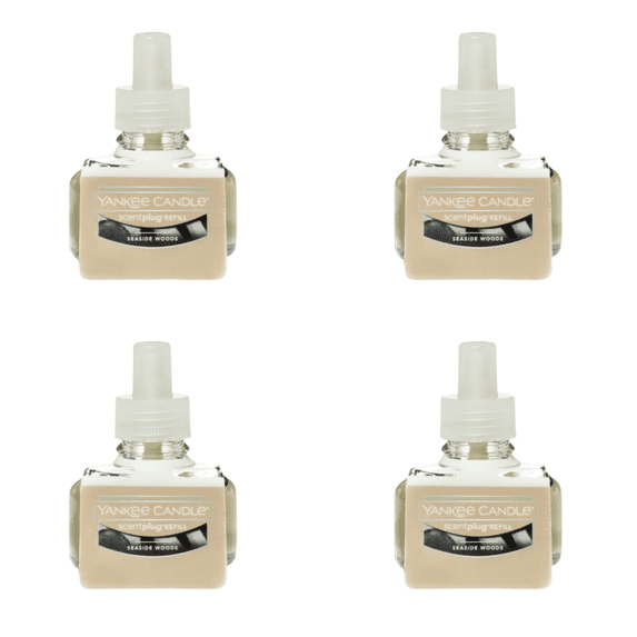 Yankee Candle Scent Plug Refill, Seaside Woods (Pack of 4)