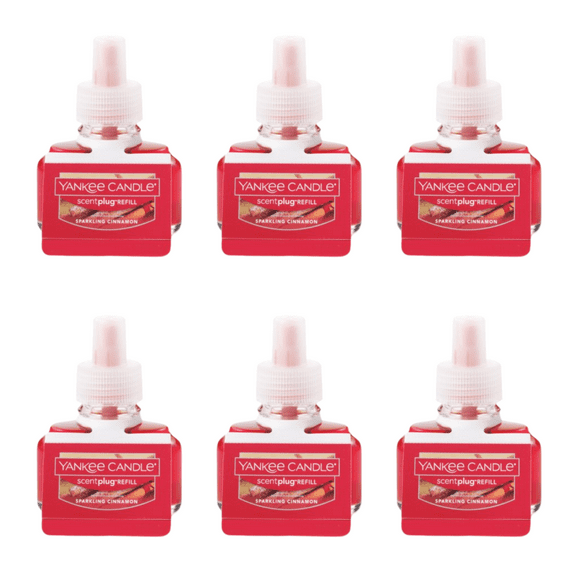 Yankee Candle Scent Plug Refill, Sparkling Cinnamon (Pack of 6)