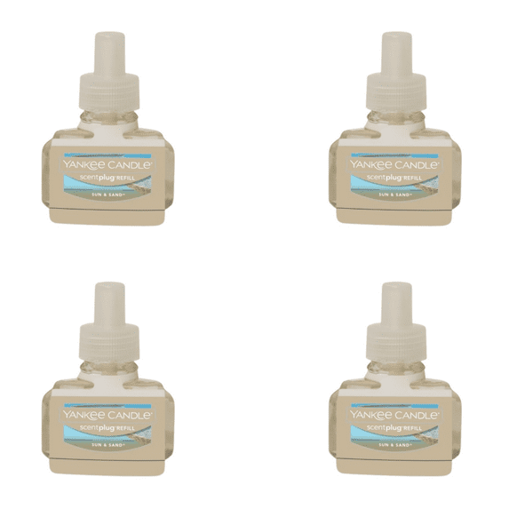 Yankee Candle Scent Plug Refill, Sun & Sand (Pack of 4)