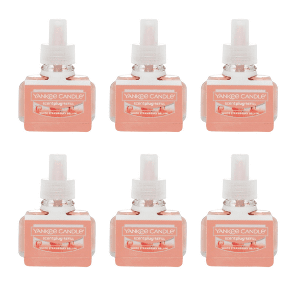 Yankee Candle Scent Plug Refill, White Strawberry Bellini (Pack of 6)