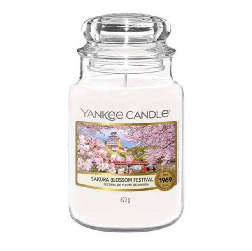 White Sakura Blossom Festival Scented Large Jar Candle