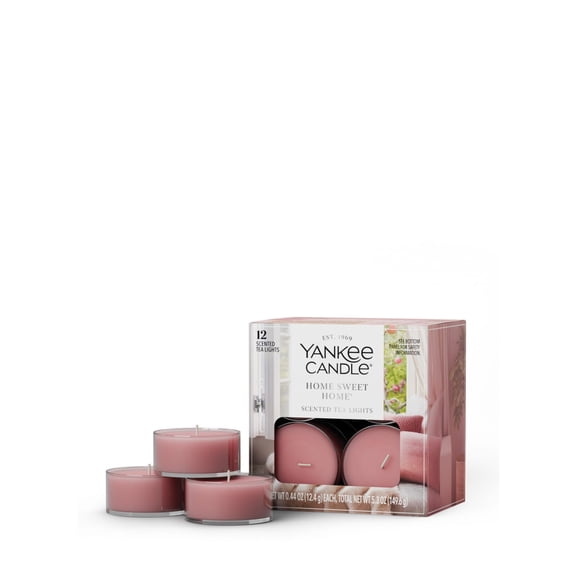 Yankee Candle Scented Tealight Candles, 12-Pack, Home Sweet Home Mini Candles