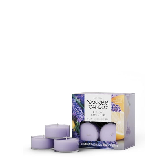 Yankee Candle Scented Tealight Candles, 12-Pack, Lemon Lavender Mini Candles