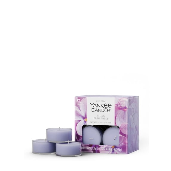 Yankee Candle Scented Tealight Candles, 12-Pack, Lilac Blossoms Mini Candles