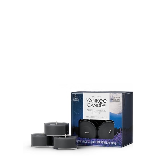 Yankee Candle Scented Tealight Candles, 12-Pack, MidSummer's Night Mini Candles