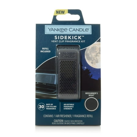 Yankee Candle Sidekick Collection Car Air Vent Clip Dot Design Kit, Midsummer's Night