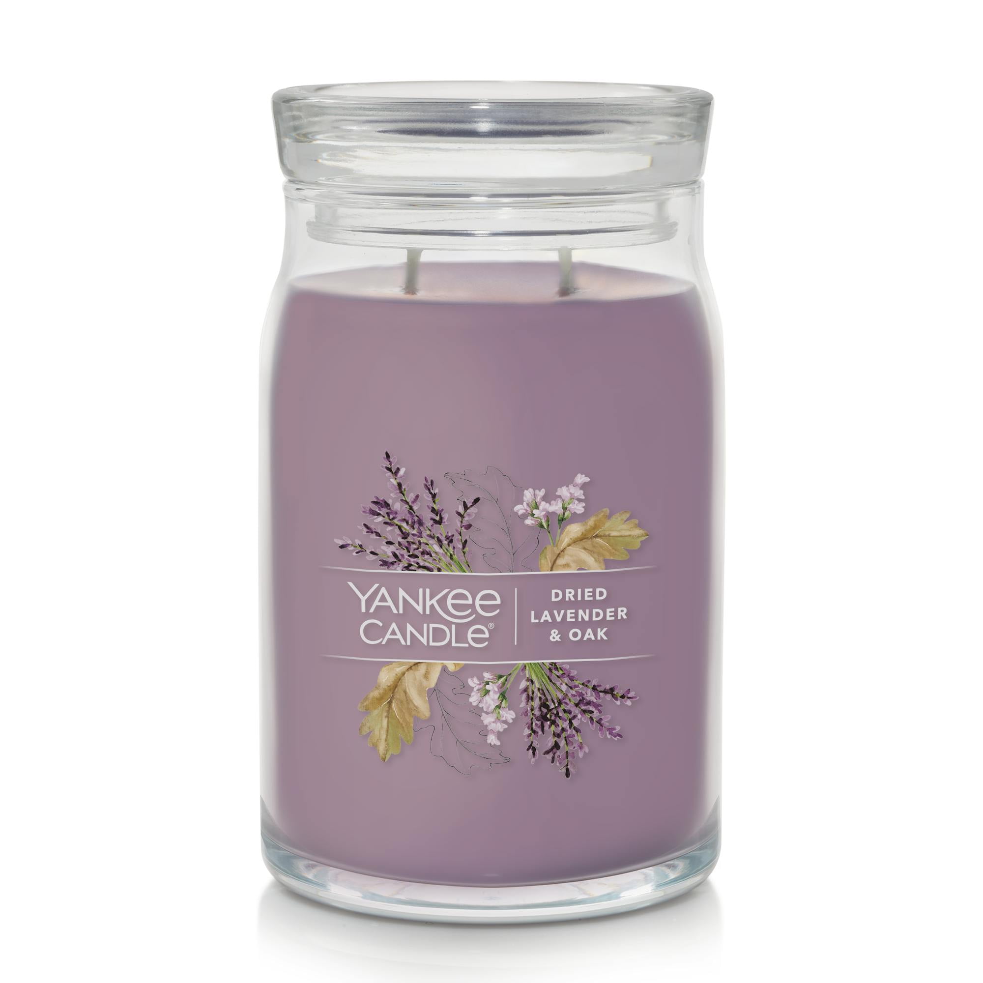 Lavender & Oak Scented Soy Jar Candle, 20oz White
