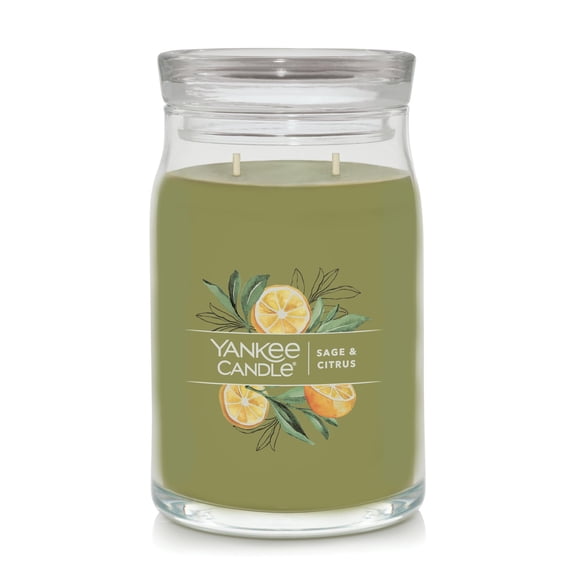 Yankee Candle Signature Large 2-Wick Candle, Sage & Citrus, 20 oz