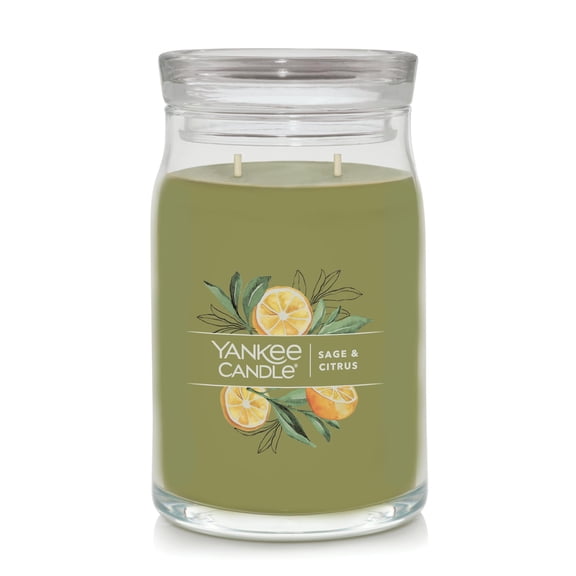 Yankee Candle Signature Large 2-Wick Candle, Sage & Citrus, 20 oz