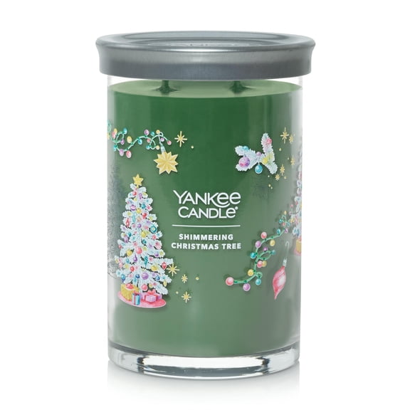 Yankee Candle Signature Large 2-Wick Candle, Shimmering Christmas Tree, 20 oz