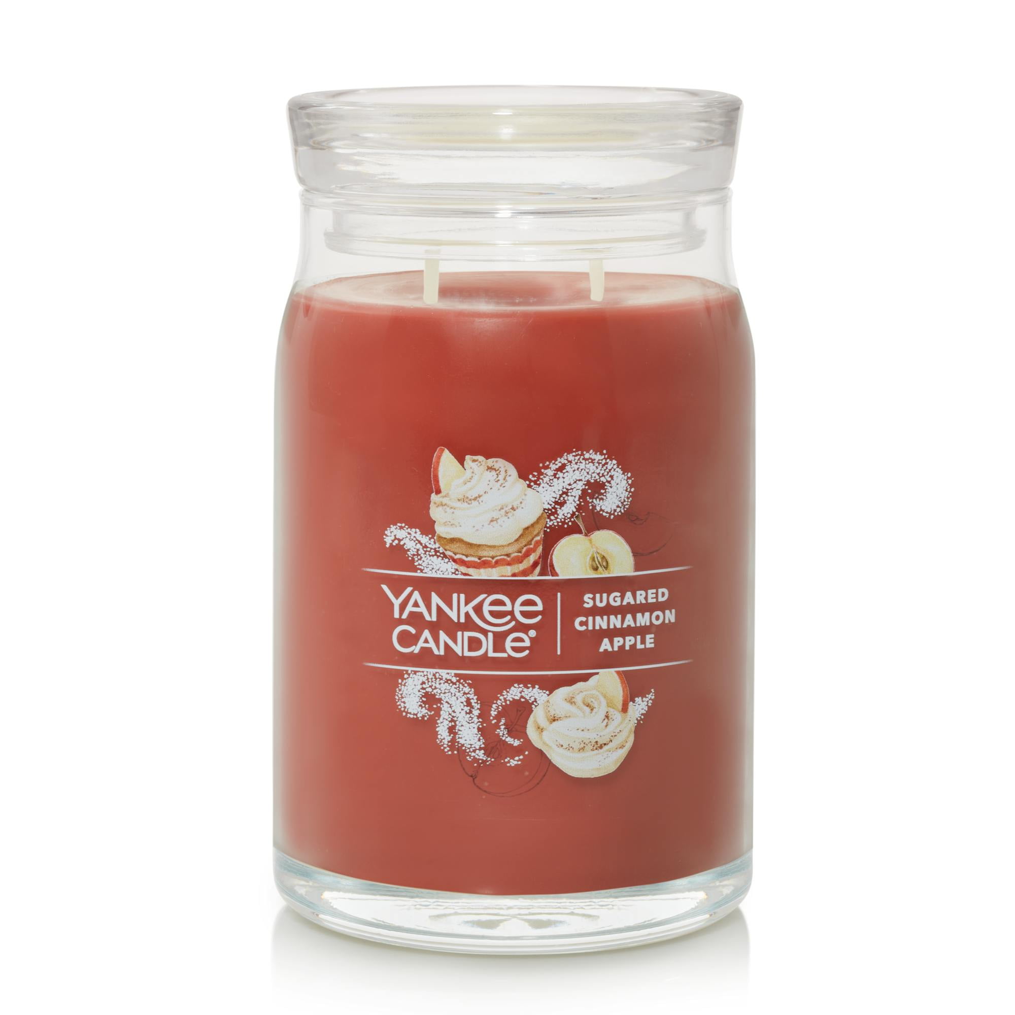 Yankee Candle Signature Large 2-Wick Candle, Sugared Cinnamon Apple, 20