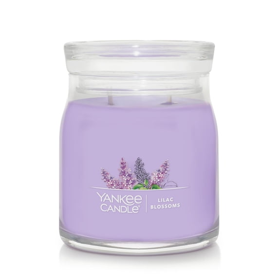Yankee Candle Signature Medium 2-Wick Candle, Lilac Blossoms, 13 oz