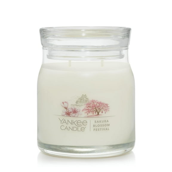 Yankee Candle Signature Medium 2-Wick Candle, Sakura Blossom Festival, 13 oz