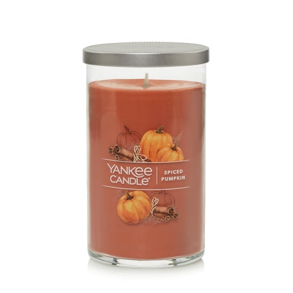 Yankee Candle Signature Medium 2-Wick Candle, Spiced Pumpkin, 14.25 oz