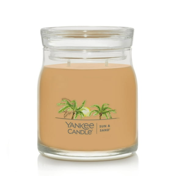 Yankee Candle Signature Medium 2-Wick Candle, Sun & Sand, 13 oz
