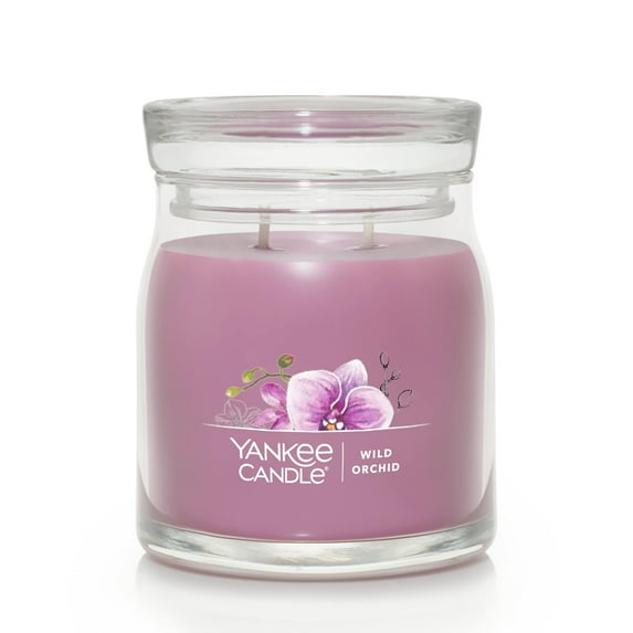 Yankee Candle Signature Medium 2-Wick Candle, Wild Orchid, 13 oz