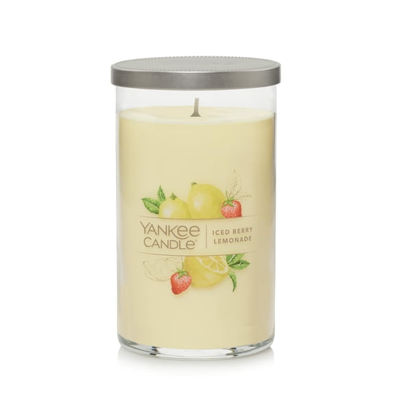 Yankee Candle Signature Medium Pillar Candle, Iced Berry Lemonade, 14 oz.