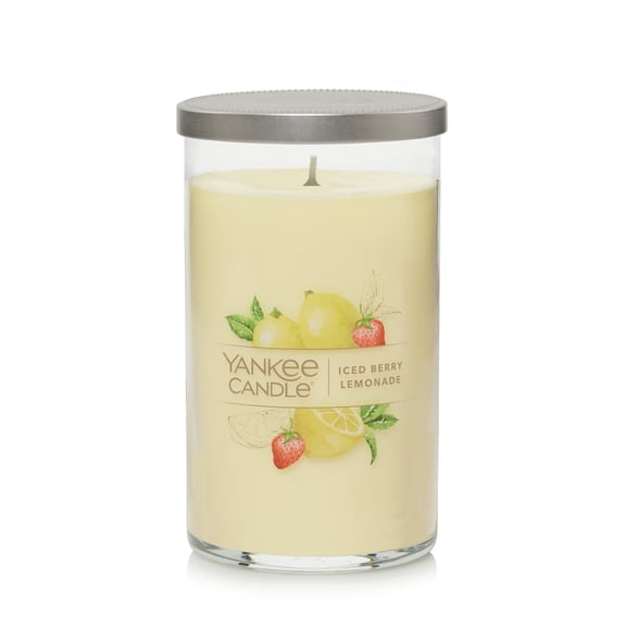 Yankee Candle Signature Medium Pillar Candle, Iced Berry Lemonade, 14 oz.