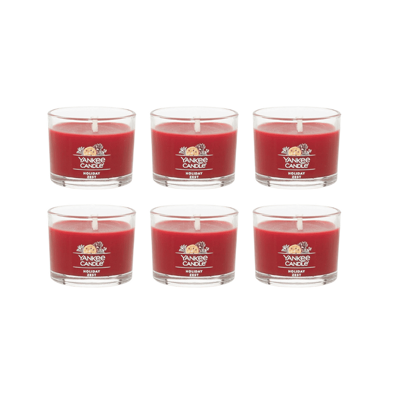 Yankee Candle Signature Votive Mini Candle Jar, Holiday Zest Scent