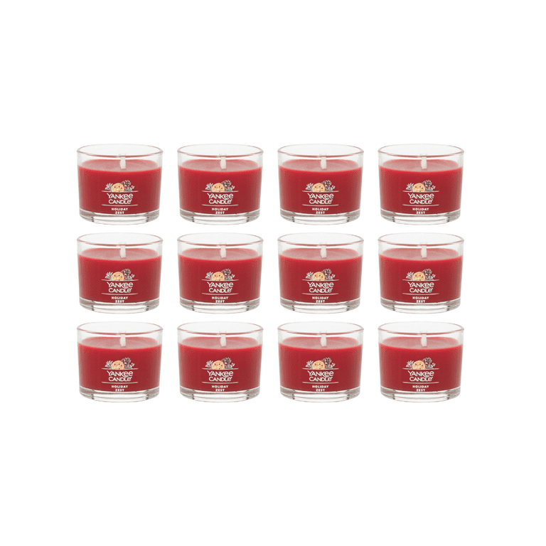 Yankee Candle Signature Votive Mini Candle Jar, Holiday Zest Scent, Natural  Soy Wax Blend Candle with Natural Fiber Wick, 1.3 OZ Glass Jar (Pack of