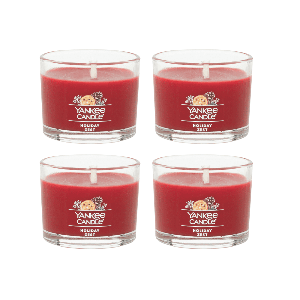 Yankee Candle Signature Votive Mini Candle Jar, Holiday Zest Scent
