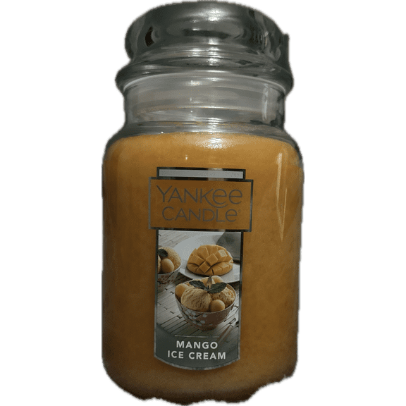Yankee Candle Single Wick 22 Ounces Mango Ice Cream Scented Candle
