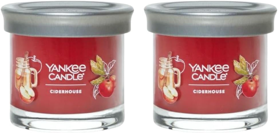 Yankee Candle Small Tumbler Ciderhouse Scented Single Wick Candle, Over 20 Hours of Burn Time, 4.3 Ounce (Pack of 2)