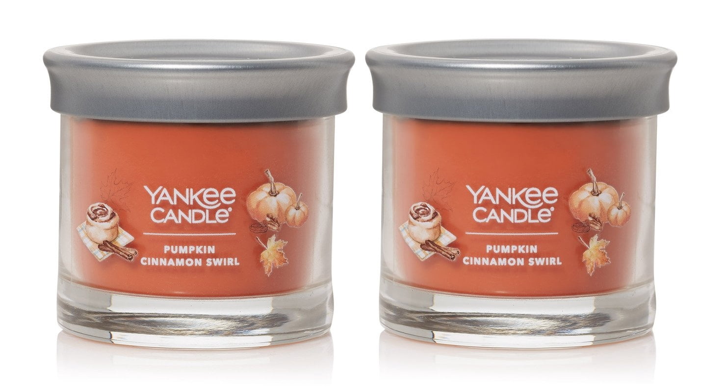 Yankee Candle Small Tumbler Scented Single Wick Candle, Pumpkin Cinnamon Swirl, 4.3 oz (Pack of 2)