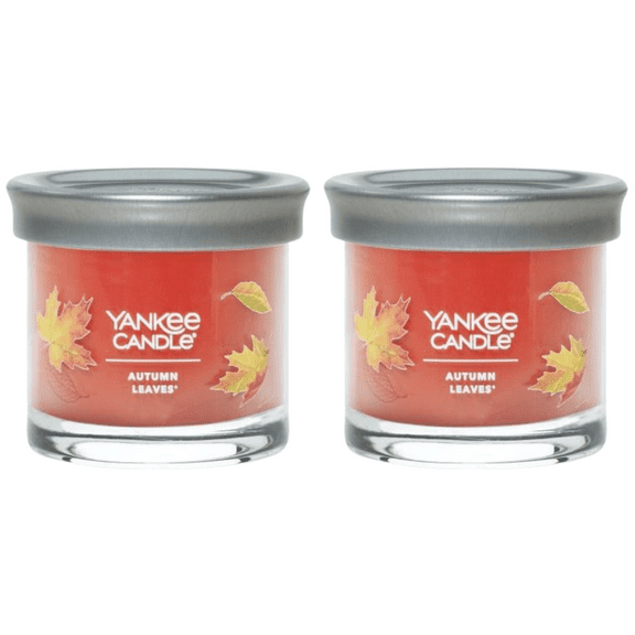 Yankee Candle Small Tumbler Scented Single Wick Jar Candle, Autumn Leaves, 4.3 oz (Pack of 2)