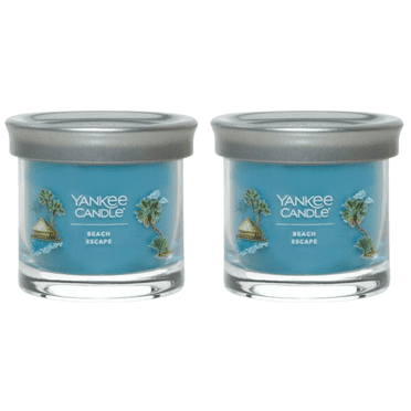 Yankee Candle Small Tumbler Scented Single Wick Jar Candle, Beach Escape, 4.3 oz (Pack of 2)