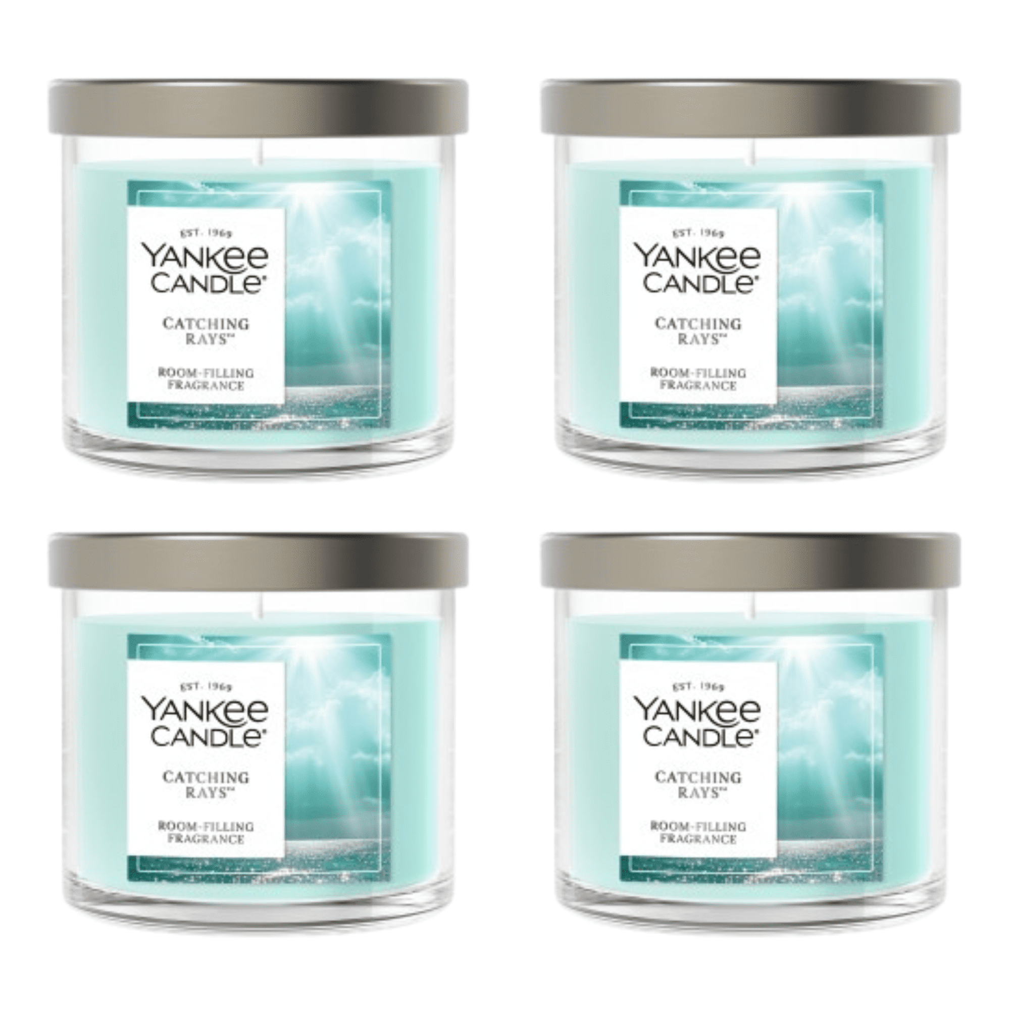 Yankee Candle Small Tumbler Scented Single Wick Jar Candle, Catching Rays, 4.3 oz (Pack of 4)