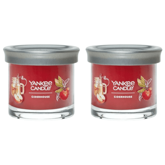 Yankee Candle Small Tumbler Scented Single Wick Jar Candle, Cider House, 4.3 oz (Pack of 2)