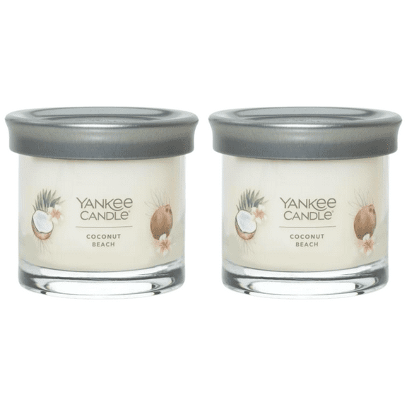 Yankee Candle Small Tumbler Scented Single Wick Jar Candle, Coconut Beach, 4.3 oz (Pack of 2)