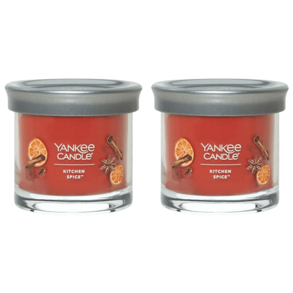 Yankee Candle Small Tumbler Scented Single Wick Jar Candle, Kitchen Spice, 4.3 oz (Pack of 2)