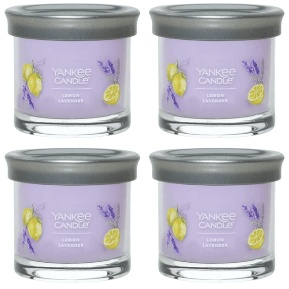 Yankee Candle Small Tumbler Scented Single Wick Jar Candle, Lemon Lavender, 4.3 oz (Pack of 4)