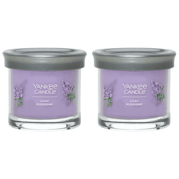 Yankee Candle Small Tumbler Scented Single Wick Jar Candle, Lilac Blossoms, 4.3 oz (Pack of 2)