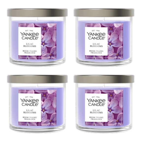 Yankee Candle Small Tumbler Scented Single Wick Jar Candle, Lilac Blossoms, 4.3 oz (Pack of 4)