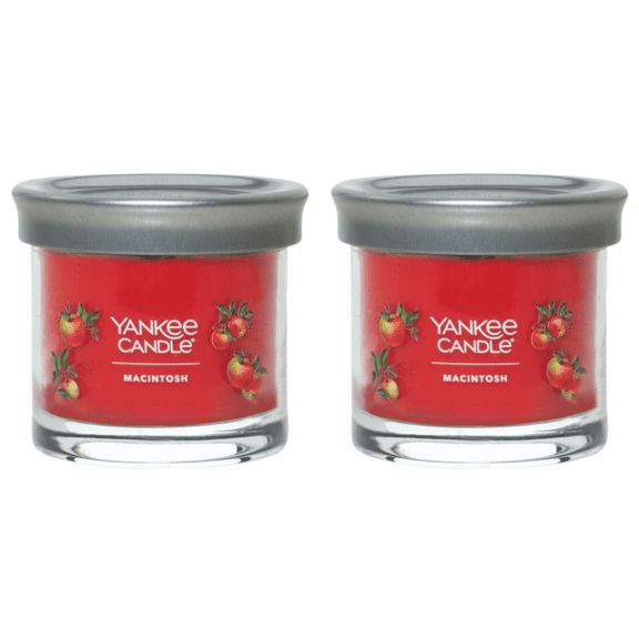 Yankee Candle Small Tumbler Scented Single Wick Jar Candle, Macintosh, 4.3 oz (Pack of 2)