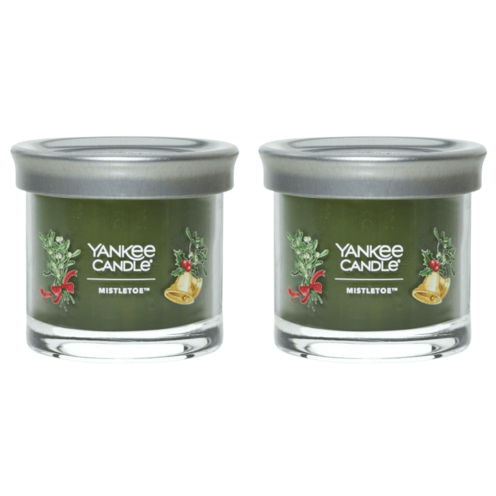 Yankee Candle Small Tumbler Scented Single Wick Jar Candle, Mistletoe, 4.3 oz (Pack of 2)