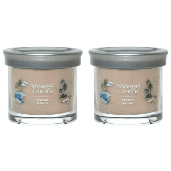 Yankee Candle Small Tumbler Scented Single Wick Jar Candle, Seaside Woods, 4.3 oz (Pack of 2)