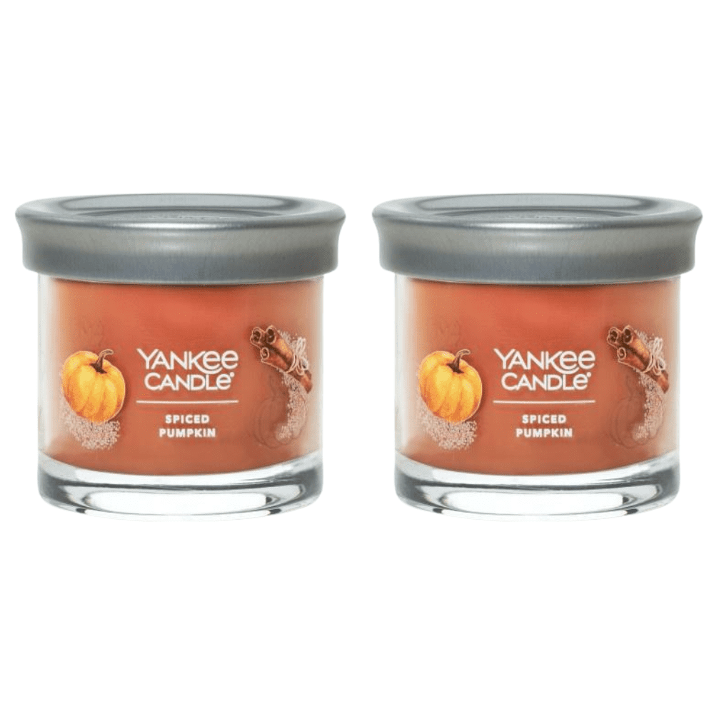 Yankee Candle Small Tumbler Scented Single Wick Jar Candle, Spiced Pumpkin, 4.3 oz (Pack of 2)